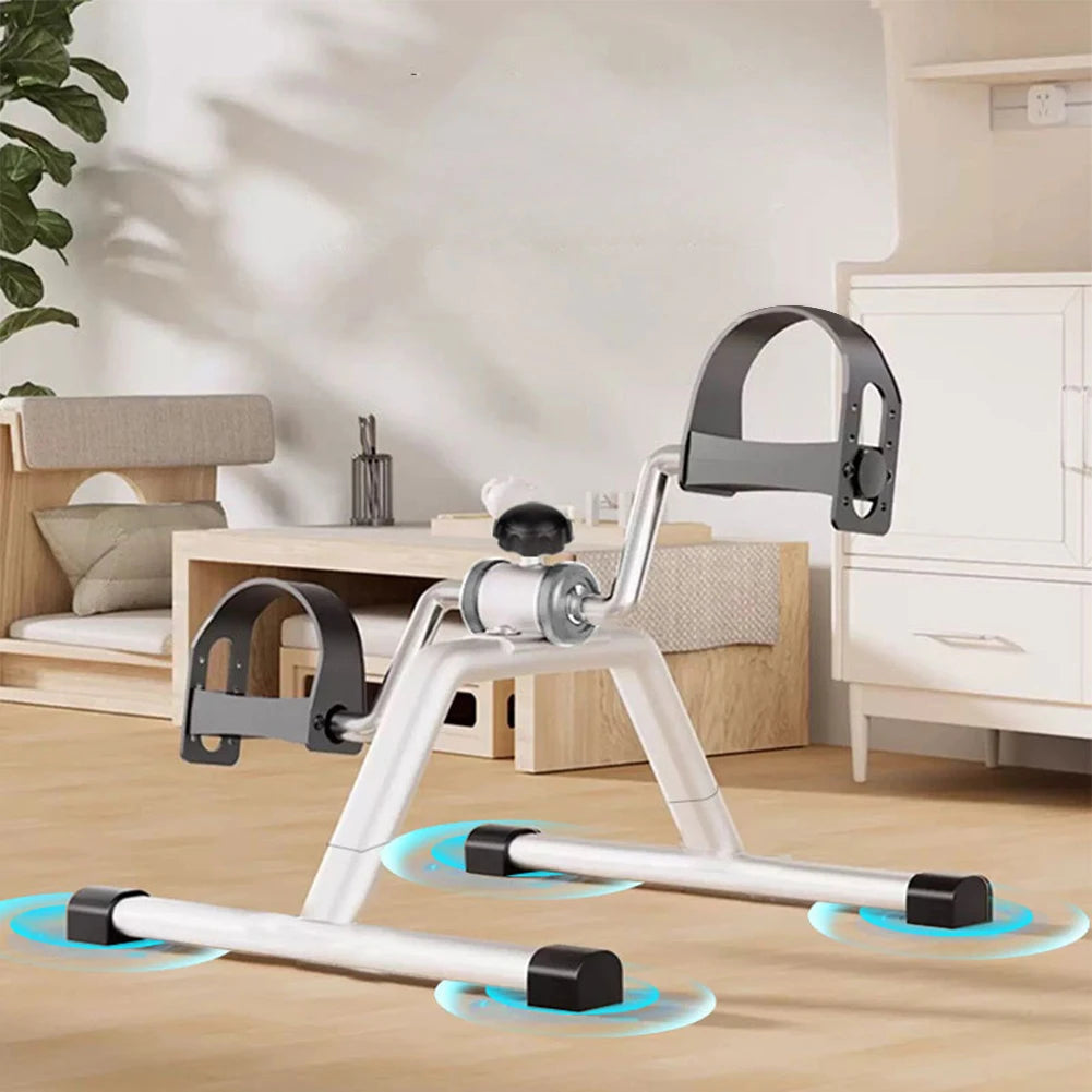 Portable Pedal Exerciser Mini Exercise Bicycle Adjustable Resistance Home Bike Trainer Indoor Under Desk Leg Rehabilitation