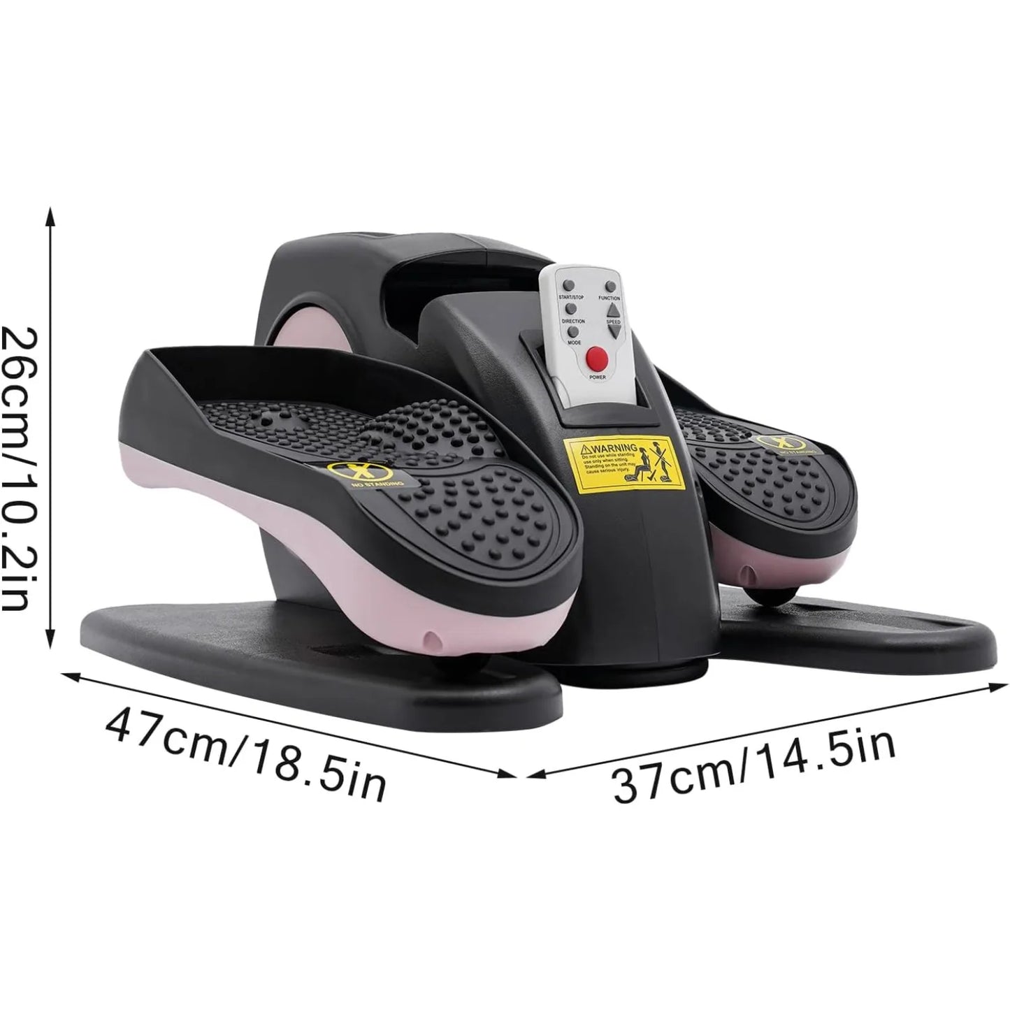 2-in-1 Seated Standing Mini Elliptical with LCD Screen Remote Control, Rehab Electric Sitting Leg Foot Pedal Exercise Equipment