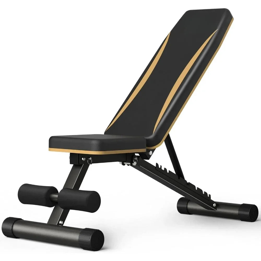 Adjustable Weight Bench - Foldable Workout Bench, 660 LBS Capacity, Incline & Decline, Multi-Position Strength Training Bench